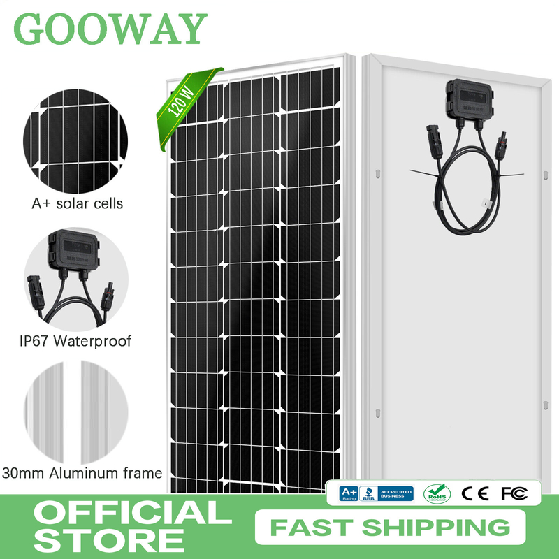 12v 太陽光パネル 120w モノオフグリッド 電力