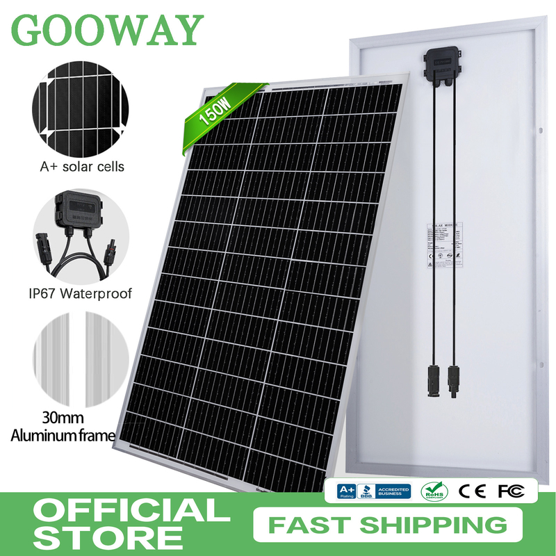 150w 太陽光パネル 12v モノオフグリッド電力