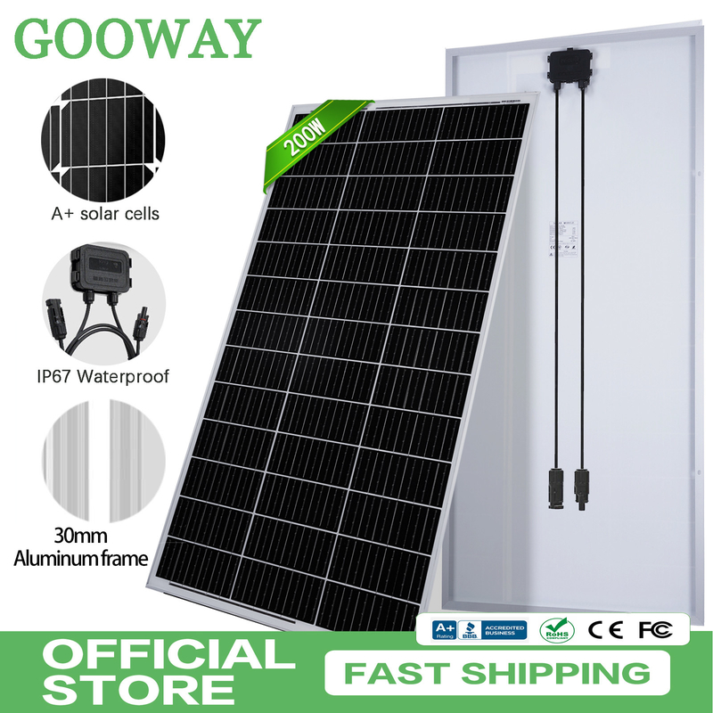 12v太陽光パネル 200w モノオフグリッド電源