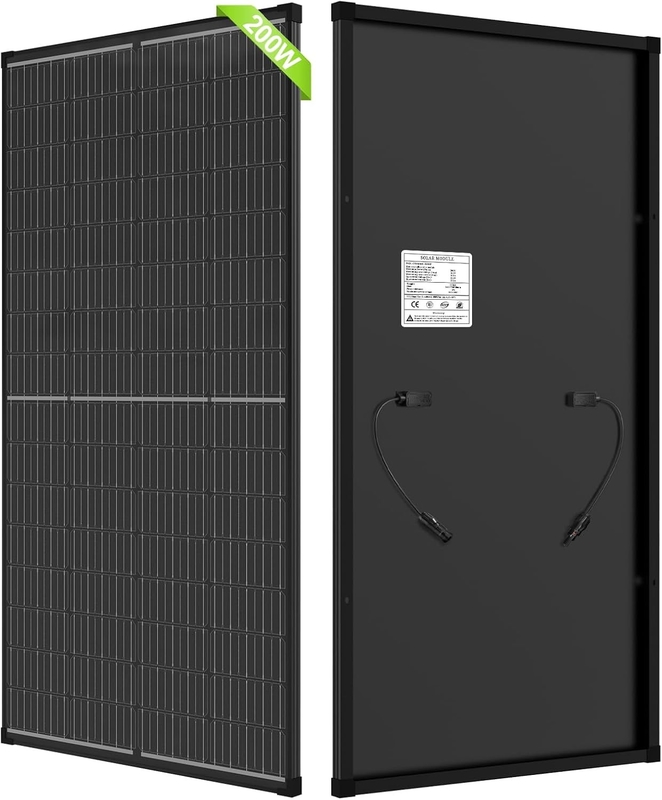 200W 太陽光パネル モノオフグリッド 電力  RV キャンピングカー ボート キャラバン モーターホーム UK