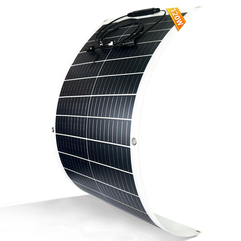 120w 柔軟な太陽光パネル 12v モノバッテリー